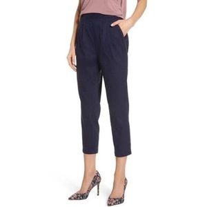 Leith tapered pleat front pant
